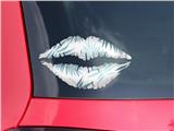 Lips Decal 9x5.5 Palms 02 Blue