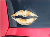 Lips Decal 9x5.5 Oranges Orange