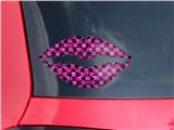 Lips Decal 9x5.5 Skull Crossbones Checkerboard