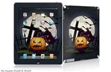 iPad Skin - Halloween Jack O Lantern and Cemetery Kitty Cat (fits iPad2 and iPad3)