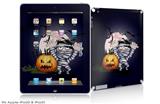 iPad Skin - Halloween Jack O Lantern Pumpkin Bats and Zombie Mummy (fits iPad2 and iPad3)