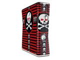 Skull Cross Decal Style Skin for XBOX 360 Slim Vertical