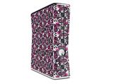 Splatter Girly Skull Pink Decal Style Skin for XBOX 360 Slim Vertical