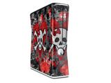 Emo Skull Bones Decal Style Skin for XBOX 360 Slim Vertical