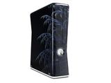 Blue Fern Decal Style Skin for XBOX 360 Slim Vertical