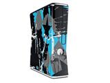 SceneKid Blue Decal Style Skin for XBOX 360 Slim Vertical