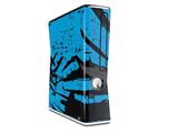 Baja 0040 Blue Medium Decal Style Skin for XBOX 360 Slim Vertical