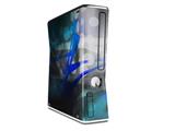 ZaZa Blue Decal Style Skin for XBOX 360 Slim Vertical