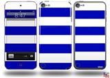 Psycho Stripes Blue and White Decal Style Vinyl Skin - fits Apple iPod Touch 5G (IPOD NOT INCLUDED)