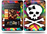 Rainbow Plaid Skull Decal Style Skin fits Amazon Kindle Fire HD 8.9 inch