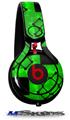 WraptorSkinz Skin Decal Wrap compatible with Beats Mixr Headphones Criss Cross Green Skin Only (HEADPHONES NOT INCLUDED)