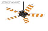 Psycho Stripes Orange and White - Ceiling Fan Skin Kit fits most 52 inch fans (FAN and BLADES SOLD SEPARATELY)