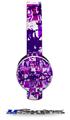 Purple Checker Graffiti Decal Style Skin (fits Sol Republic Tracks Headphones - HEADPHONES NOT INCLUDED) 