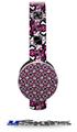 Splatter Girly Skull Pink Decal Style Skin (fits Sol Republic Tracks Headphones - HEADPHONES NOT INCLUDED) 