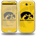 Iowa Hawkeyes Herkey Black on Gold - Decal Style Skin (fits Samsung Galaxy S III S3)