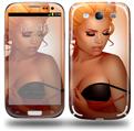 0range Pin Up Girl - Decal Style Skin (fits Samsung Galaxy S III S3)