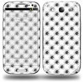 Kearas Daisies Black on White - Decal Style Skin (fits Samsung Galaxy S III S3)